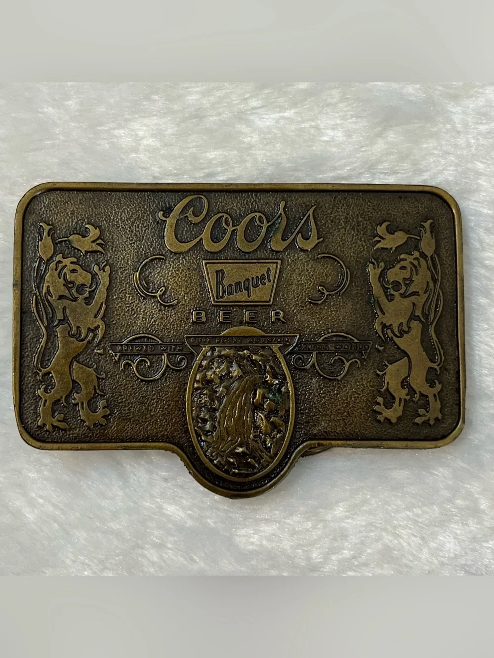 Vintage Coors Banquet Beer Adolph Coors Company Colorado Brass Belt Buckle